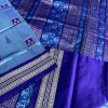 Premium bomkai silk sarees with  Steal blue dark blue combination