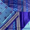 Premium bomkai silk sarees with  Steal blue dark blue combination