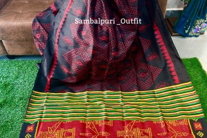 Premium pure silk ikkat saree