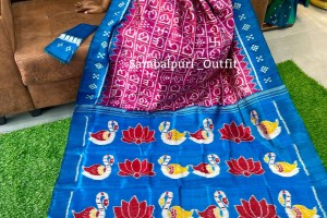 Premium designer  ikkat silk saree